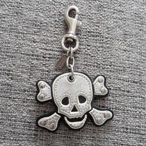 Coach Skull and crossbones key fob